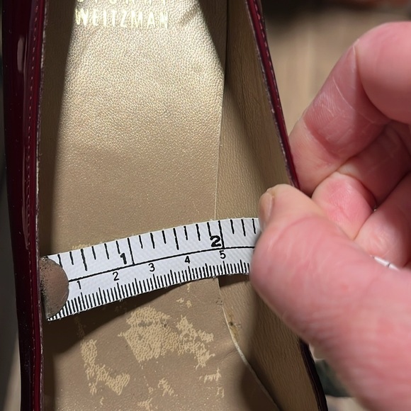 Stuart Weitzman Burgundy Peep-Toe Heels size 10 - Picture 9 of 9